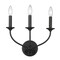 Z-Lite Arabella Wall Sconce, 3-Light, 14 In.W x 9.5 In.L x 11.5 In.H, Matte Black/Matte Black 3500-3S-MB - alternate 1